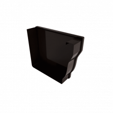 Заглушка желоба правая МЕТАЛЛ ПРОФИЛЬ БЮДЖЕТ 120х86 Ral 8017 - строй база