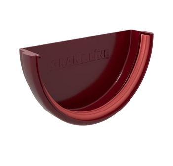 Заглушка желоба Классика 120 ПВХ Grand Line бордо (RAL 3005) - строй база