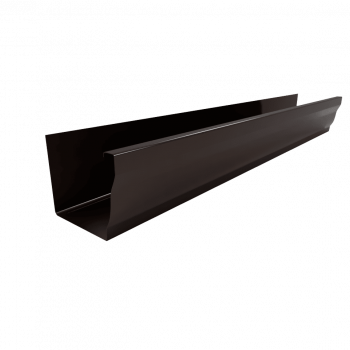 Желоб водосточный МЕТАЛЛ ПРОФИЛЬ БЮДЖЕТ 120х86х3000 Ral 8017 - строй база